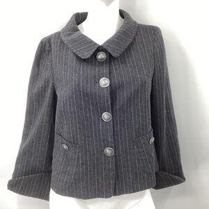 *** Motivi Grey Pinstripe Jacket *** No size tag. Please see measurements.